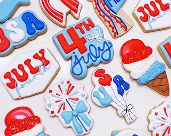 Galletas de azúcar para el 4 de julio
