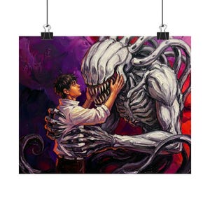 Embracing Queen on Curses Matte Poster | Anime Wall Art