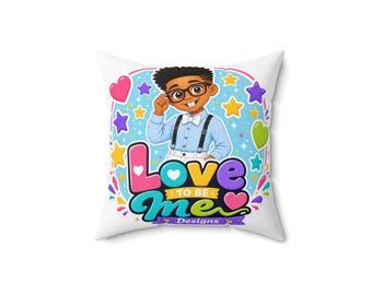 Bunter Kissenbezug, Inspirational Kissenbezug, Self Love Home Decor, Cute Cartoon Kissen, Schlafzimmer & Wohnzimmer Akzent