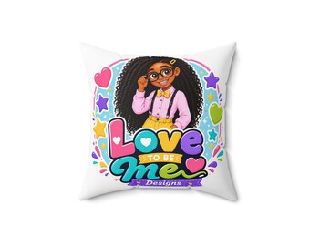 Bunter Kissenbezug, Inspirational Kissenbezug, Self Love Home Decor, Cute Cartoon Kissen, Schlafzimmer & Wohnzimmer Akzent