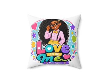 Bunter Kissenbezug, Inspirational Kissenbezug, Self Love Home Decor, Cute Cartoon Kissen, Schlafzimmer & Wohnzimmer Akzent
