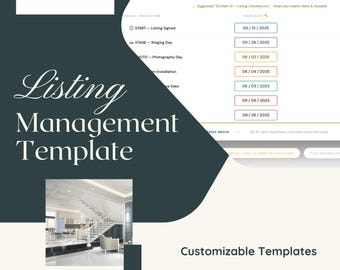 Checkliste für den Listing-Manager | Bearbeitbare 900-Grad-Vorlage (Excel)