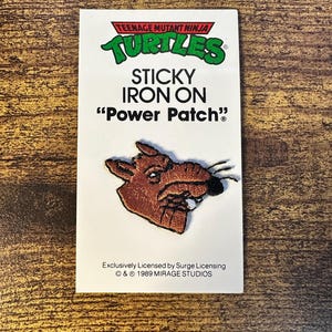 Vintage 1989 Teenage Mutant Ninja Turtles Splinter Iron-On Patch | TMNT Power Patch