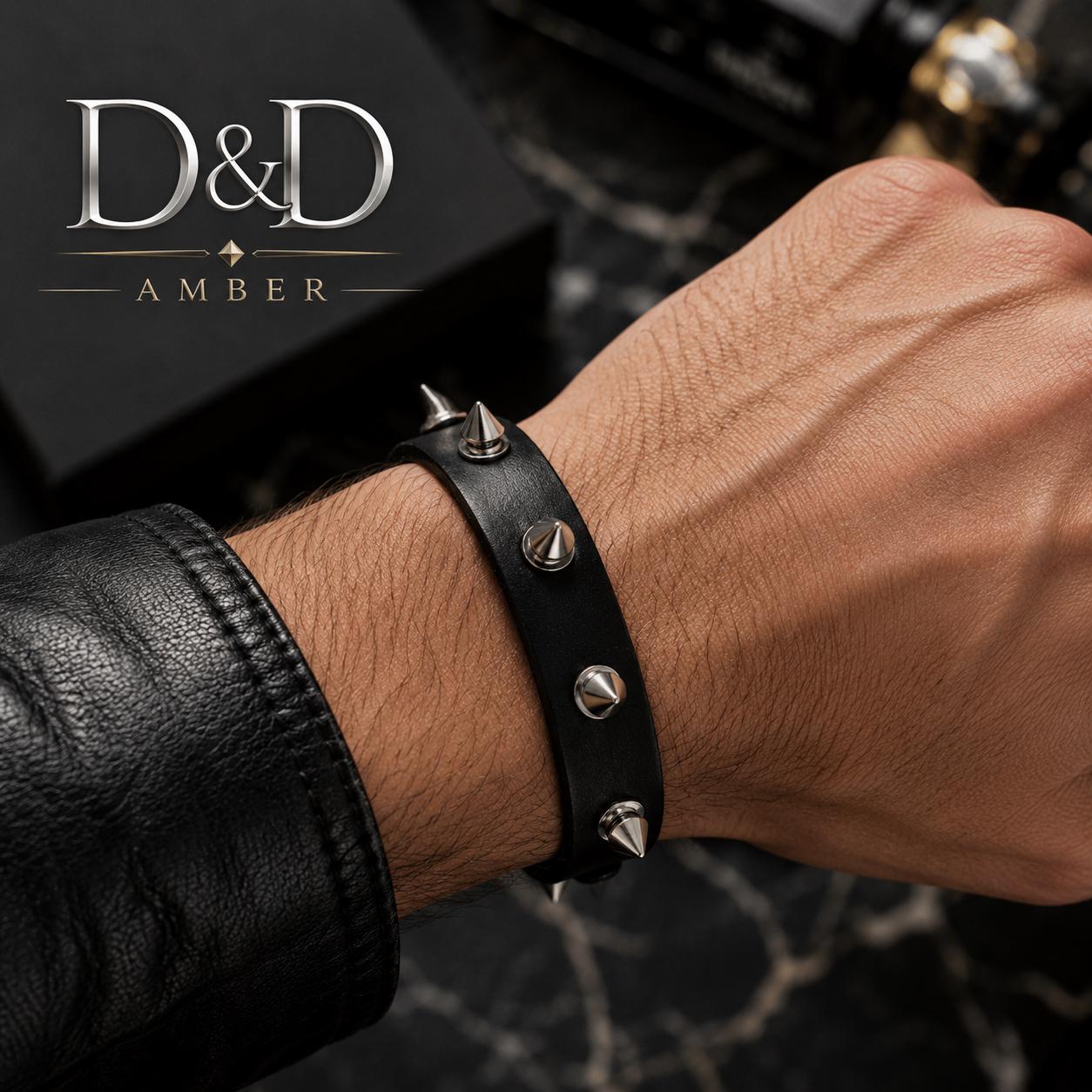 Studded Leather Cuff - Etsy