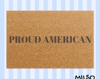 Proud American Doormat | Patriotic Welcome Mat