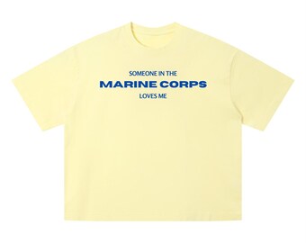 Someone in the Marine Corps - Unisex Vintage Wash Boxy T-Shirt