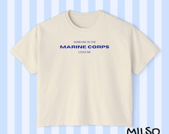 Someone in the Marine Corps Loves Me Tee | Military Wife Support Shirt