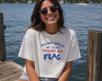 RAGGED OLD FLAG | Essential Cotton Boxy T-Shirt