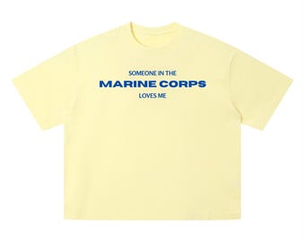 Someone in the Marine Corps - Unisex Vintage Wash Boxy T-Shirt