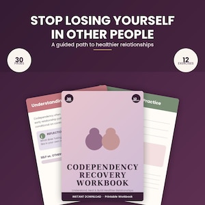 Codependency Recovery Workbook Printable | Healing Codependency Journal | Boundaries Workbook PDF | People Pleasing Recovery
