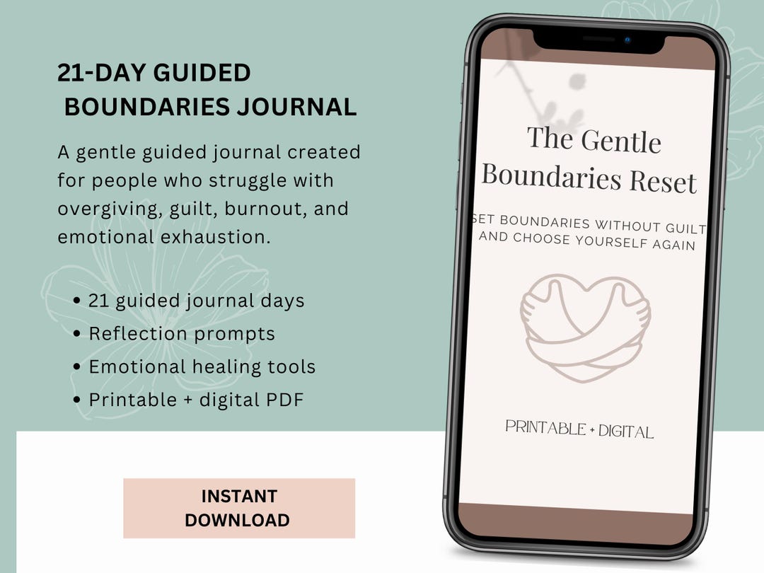 The Gentle Boundaries Reset | 21-day Guided Journal for People Pleasers ...