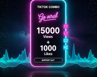 TikTok-Videopromotion | 15.000 Aufrufe und 1.000 Likes | Social-Media-Wachstumsservice