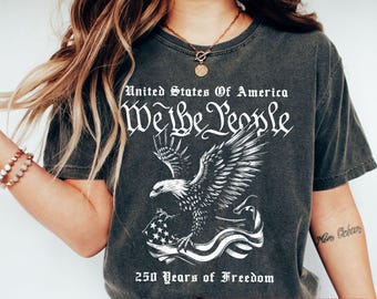 America 250 PNG / Noi il popolo PNG / Design 250 anni di libertà / Aquila patriottica PNG / Design per maglietta Stati Uniti d'America