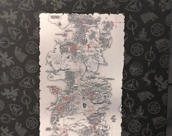 Juego de Tronos™ - Mapa de Poniente Moneda coleccionable de plata de 5 oz N.° 77 de 250