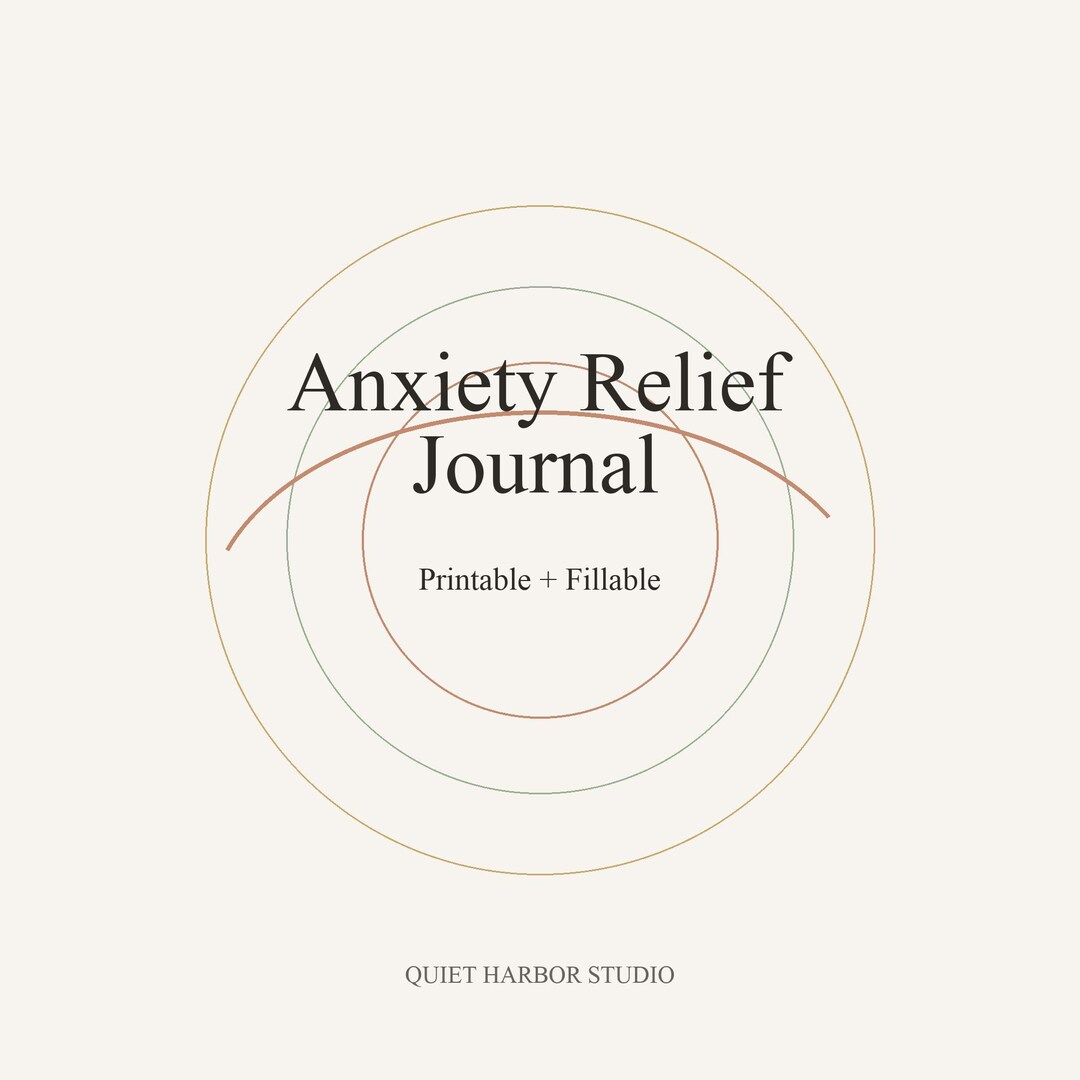 Anxiety Relief Journal Printable PDF & Fillable Worksheet Bundle - Etsy