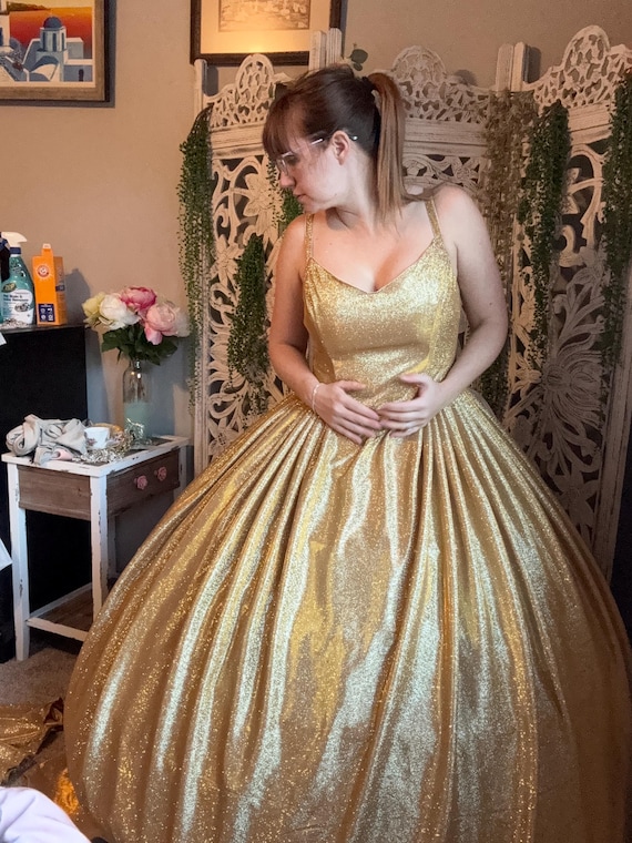 gold dress size 14 Feriani Couture Size 14, Elegant Evening Gown or Mother's Dress, Gold/ –  KasiasBridalOutlet main image 0