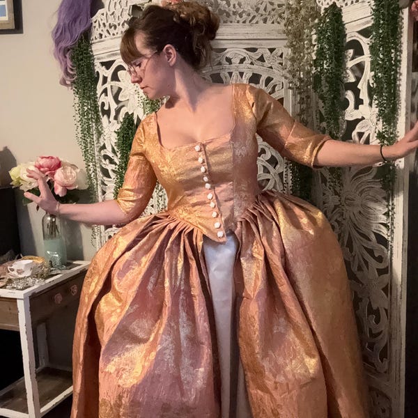Versailles Baroque Sequin Gown - Champagne Ivory