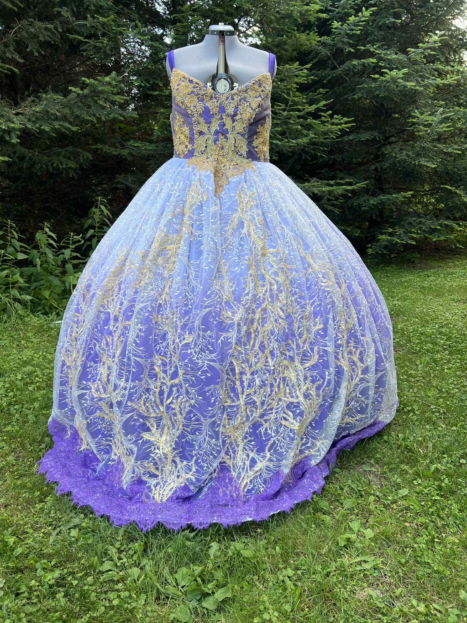 slim fit dress slacks Vintage Deep Purple Ball Gown High Neck Gold Lace Muslim Formal Dress   Viniodress