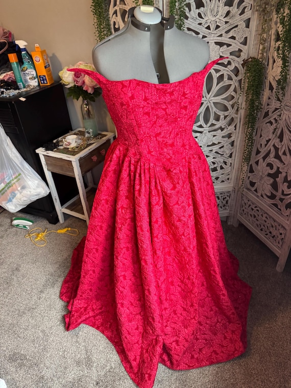 size 18 red evening dress Primavera Couture 14078 Size 22 Red Plus Size Sequin Curvy Prom Dress Formal Evening Gown V neck