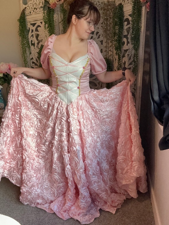 dress pink rose Floral Beauty Maxi Dress