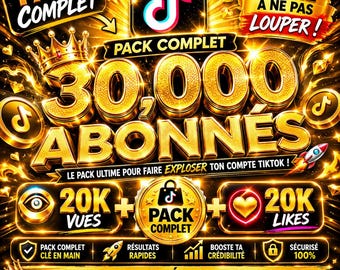 NEW PACK Abonnés TikTok / FollowersTiktok / Boost visibilité / audience TikTok / Tiktok growth / content créateur.
