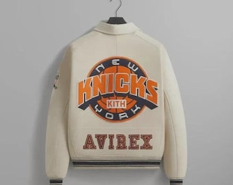Kurtka Avirex Vintage NY Style Basketball Varsity Jacket z haftowaną naszywką na plecach