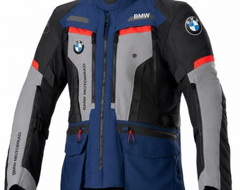 Kurtka motocyklowa BMW Blue and Black Motorrad Adventure Riding Touring | Wodoodporna i wiatroszczelna odzież motocyklowa