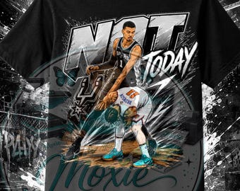 NO HOY Wemby San Antonio Basketball Inspired PNG, Diseño de camiseta para el día del partido - Descarga digital