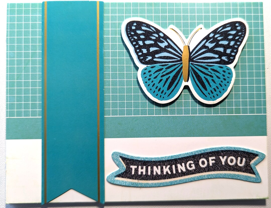 Thinking of You Butterfly Handmade Blank Card - Etsy