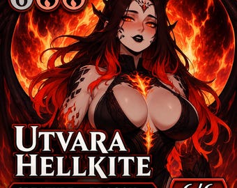 Utvara Hellkite MTG Proxy Card – Anime Dragon Tribal Alter (EDH Collectible)