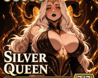 Silver Queen MTG Proxy Card – Anime Fantasy Art, Gold Accents (Casual Play)
