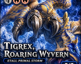 Tigrex Roaring Wyvern MTG Proxy | Monster Hunter Card