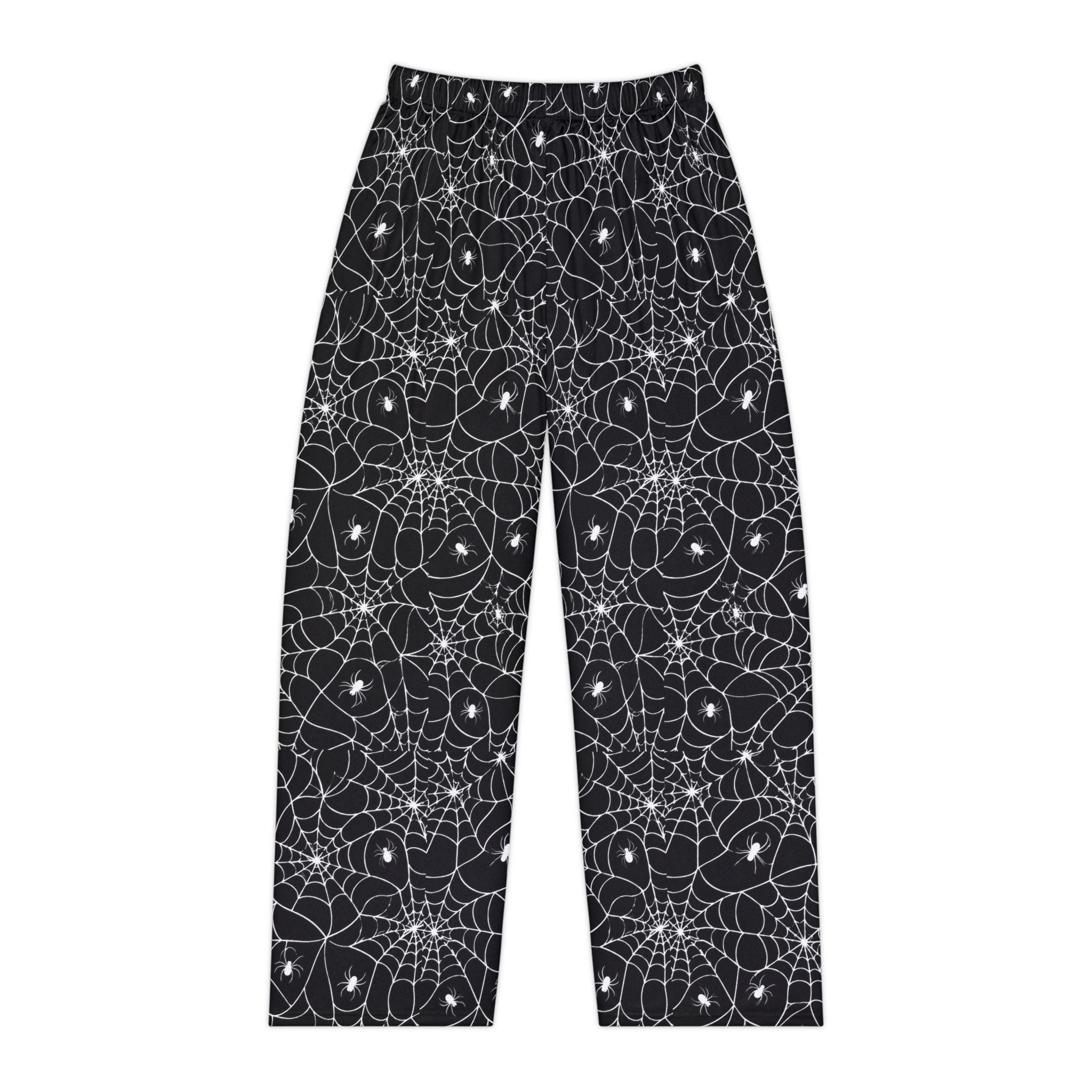 【BLACK】Spiderweb slacks Spider Web Relaxed Graphic Pants | eBay