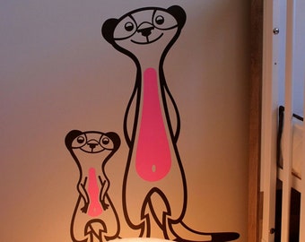 Meerkat Wall Decal for Nursery - Jungle Animals - Cutest Wall Stickers for Baby Room