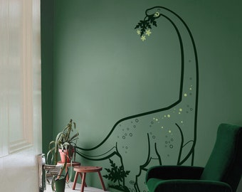Diplodocus Wall Decal, Dinosaur Wall Sticker for Kids Room, Large Wall Decor for Children's Bedroom, dinosaur nursery wall decal, Trex decal