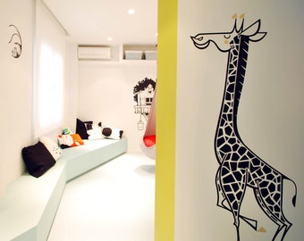 Giraffe Wall Decal for Nursery, Jungle Animal, Wall Stickers XXL for Kids Room, Savannah wall decals, Jungle nursery wall decal