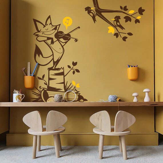 Stickers Muraux Foret Stickers Animaux Foret Chambre Enfant Etsy Stickers Muraux Foret Stickers Animaux Foret Chambre Enfant Etsy