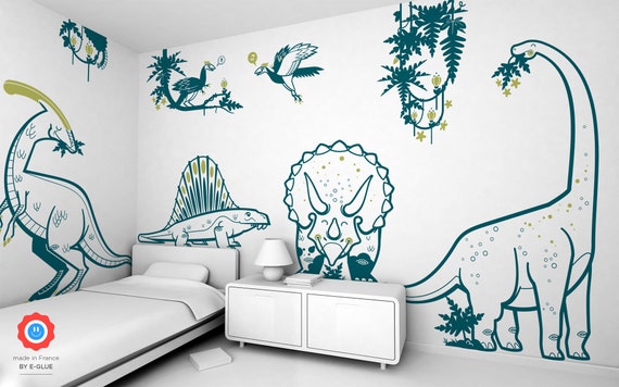 Dinosaur Kids Room Wall Decals Jurassic World 8 Large Boys Wall Stickers Free Shipping
