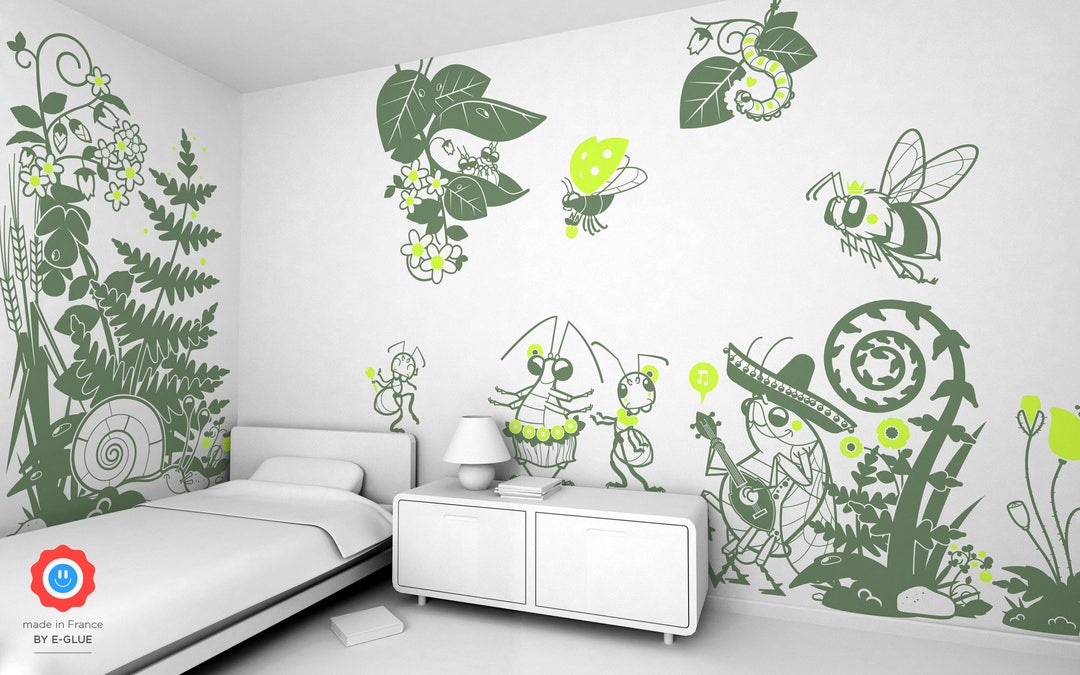 Bugs and Insects Wall Decals 8 Large Insect and Bug Wall Stickers for ...