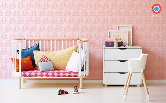 Pink Meerkat Wallpaper Mural Cute Wallpapers For Baby Nursery Or Girls Bedroom