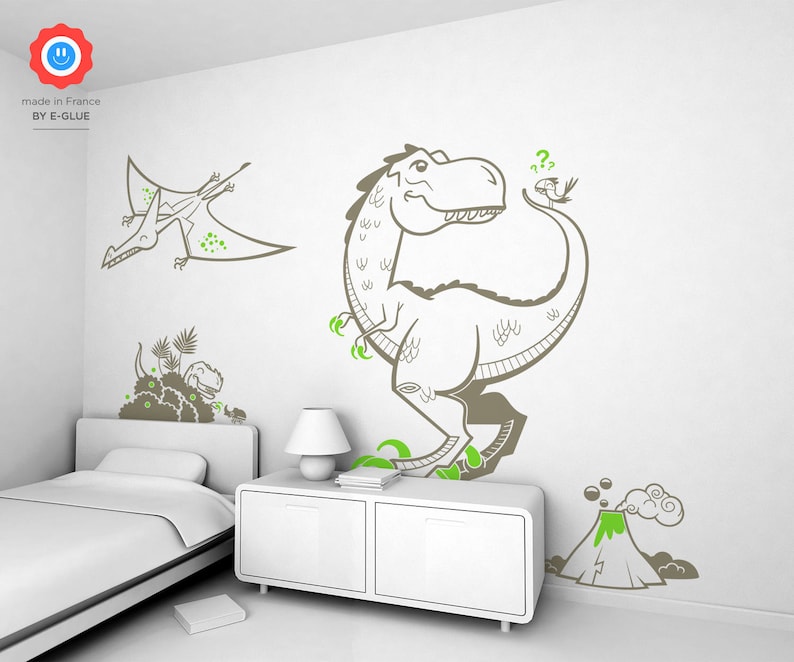Dinosaur Wall Decals 4 Large Dinosaur Wall Stickers for Kids Etsy