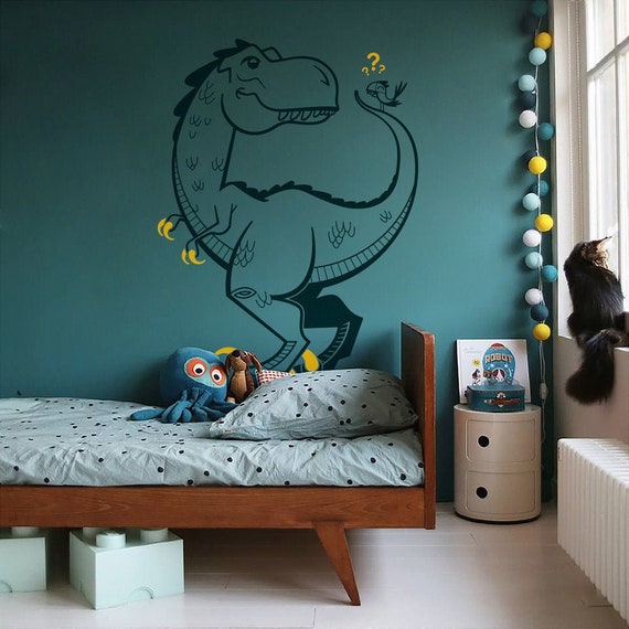Sticker Mural T-Rex Sticker Dinosaure Chambre Enfant Garçon -  France