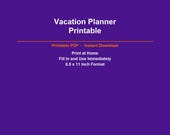 Vacation Planner Printable | Travel Planning Worksheet PDF | Trip Planner | Packing List | Instant Download