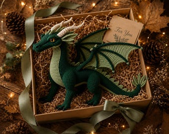 Forest Guardian Dragon Crochet Pattern | Amigurumi Fantasy Plush Toy (PDF Download)