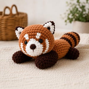Crochet Red Panda Pattern | Plush Amigurumi Tutorial (PDF Download)