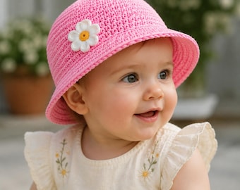 Crochet Daisy Bucket Hat Pattern | Beginner Sun Hat Tutorial (PDF)