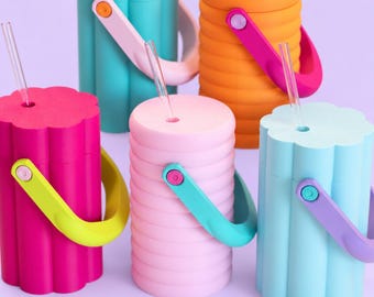 375ml Can Holder with Handle | Can Opener Keychain | Colourful 3D Printed Drink Can Sleeve | Reusable Can Cup Gift