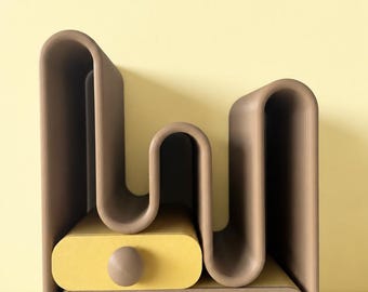 Wavy 3D Printed Desk Organiser | Modern Desktop Storage with Drawers