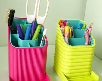 Custom 3D Printed Desk Organizer with Phone Stand | Office Storage (Mix & Match)
