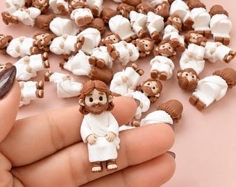 Mini Seated Jesus Desk Buddy | 3D Printed Christian Office Décor (Made to Order)